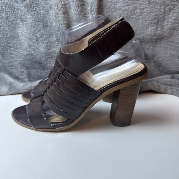 Charles By Charles David Jesse Ankle Strap Sandal Brown Leather Boho Size 7.5 - Picture 6 of 16